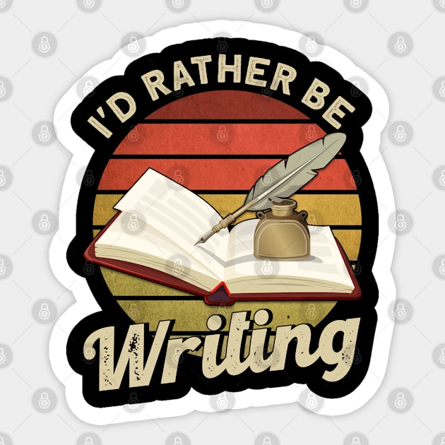 Writing A Novel Author Writer Sticker by Toeffishirts